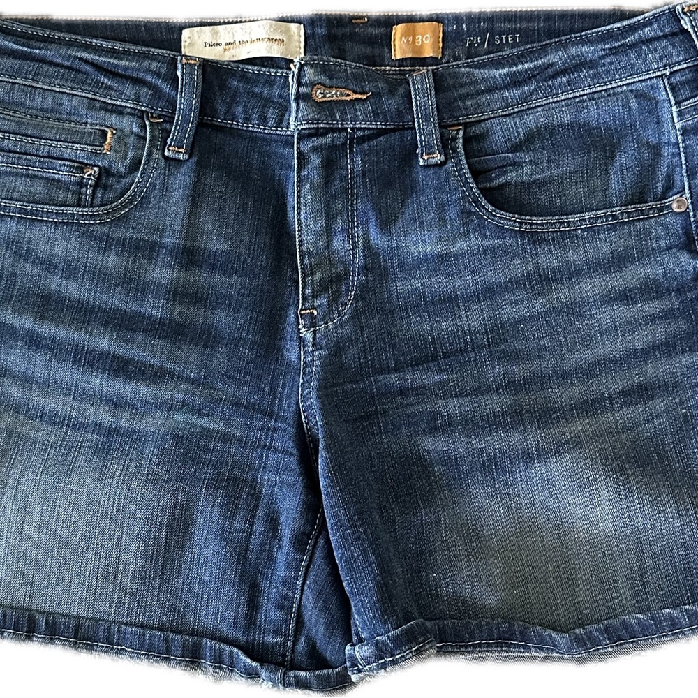 Pilcro Dark Blue Jean Shorts - Size 30